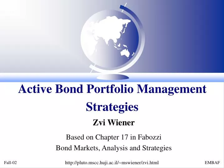 active bond portfolio management strategies