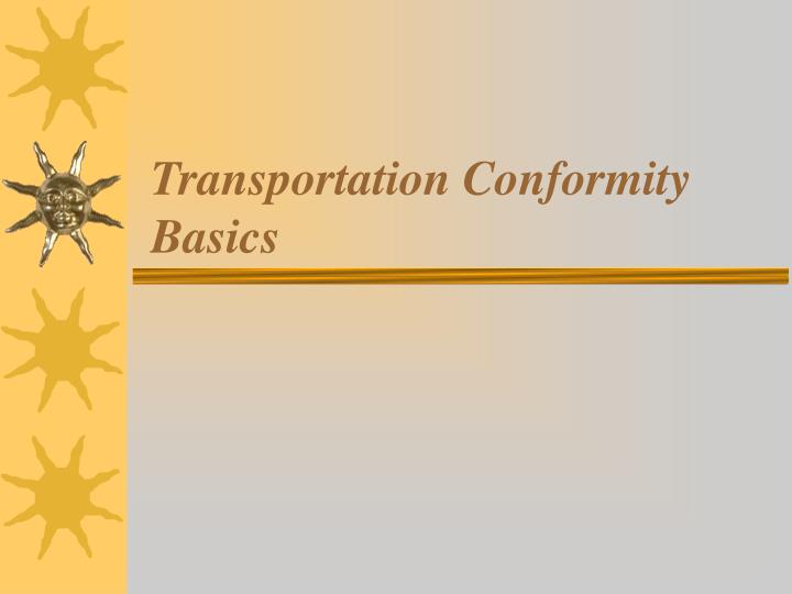 transportation conformity basics