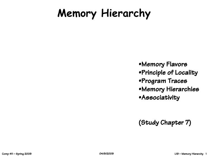 memory hierarchy