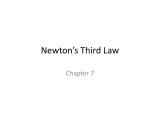 Newton’s Third Law