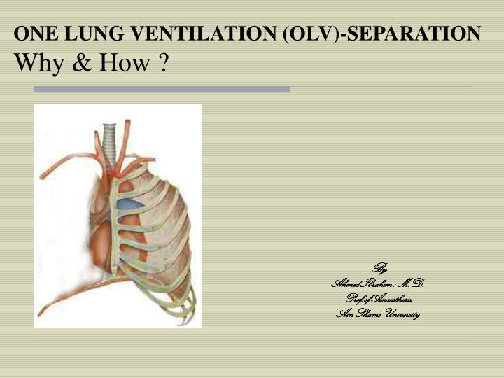 one lung ventilation olv separation why how