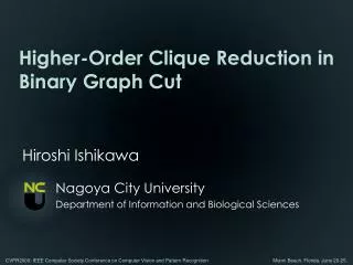 Higher-Order Clique Reduction in Binary Graph Cut