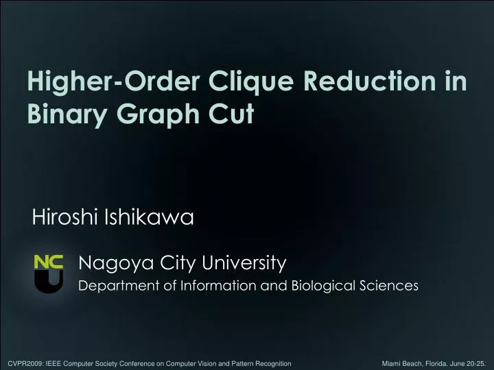 higher order clique reduction in binary graph cut