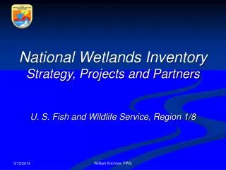 National Wetlands Inventory Strategy, Projects and Partners U. S. Fish and Wildlife Service, Region 1/8