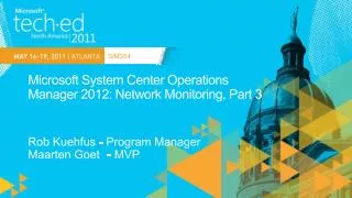 Microsoft System Center Operations Manager 2012: Network Monitoring, Part 3