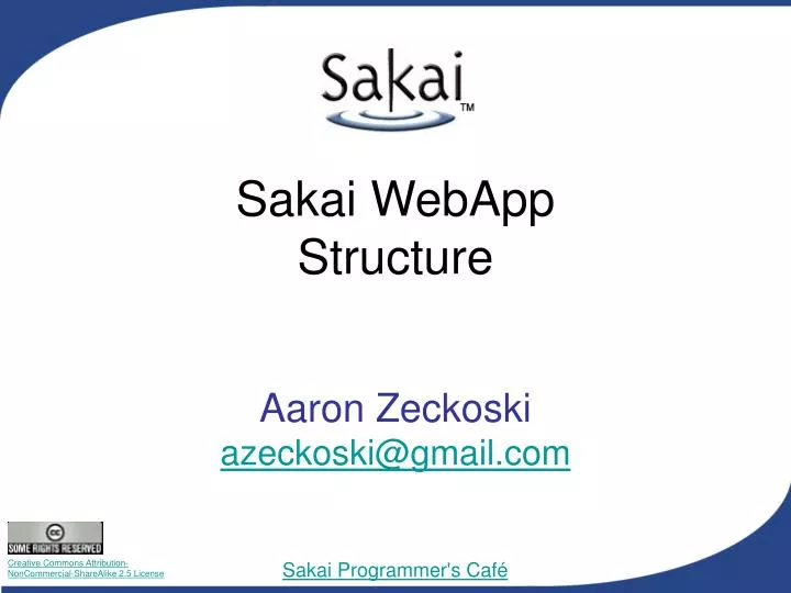 sakai webapp structure