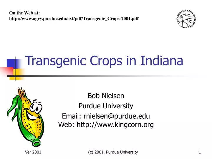 transgenic crops in indiana