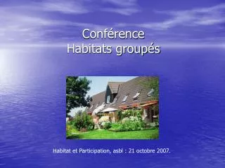 conf rence habitats group s