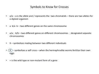 Symbols to Know for Crosses
