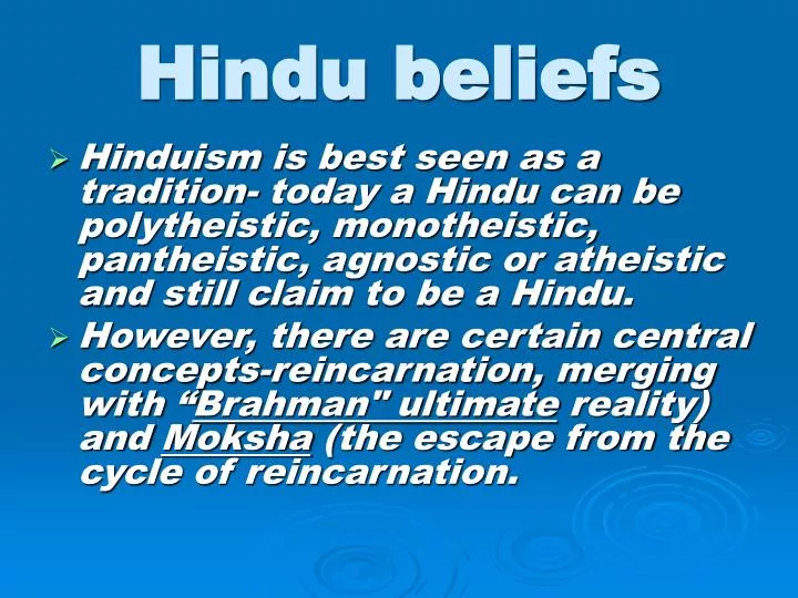 hindu beliefs