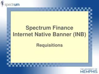 Spectrum Finance Internet Native Banner (INB)