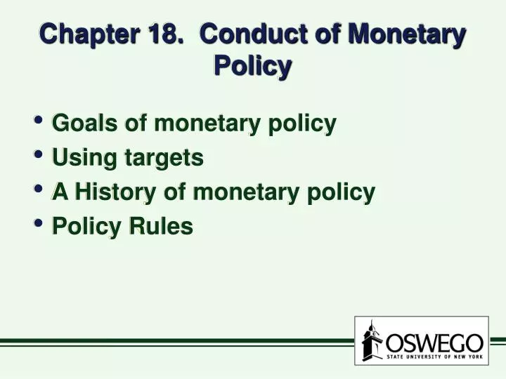 chapter 18 conduct of monetary policy