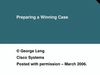 Preparing a Winning Case