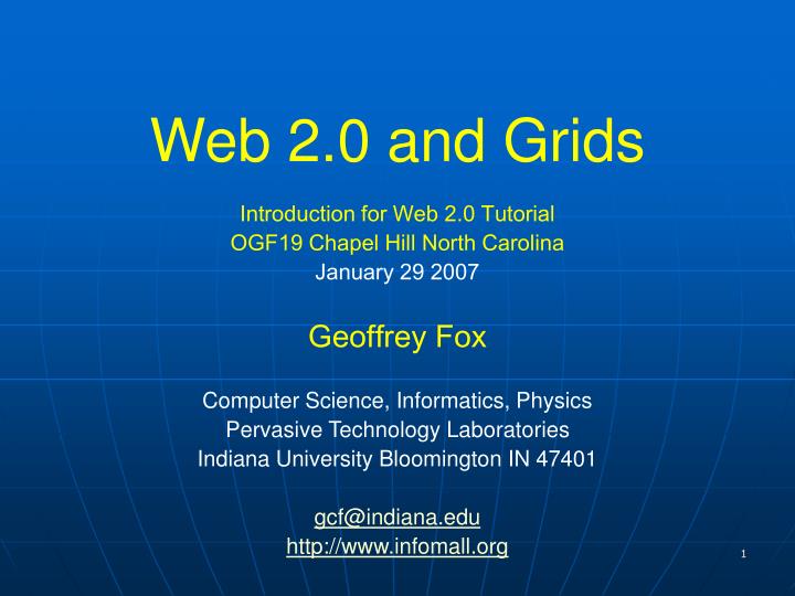 web 2 0 and grids