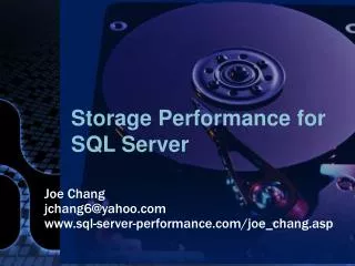 Storage Performance for SQL Server