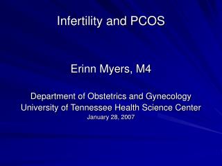Infertility and PCOS