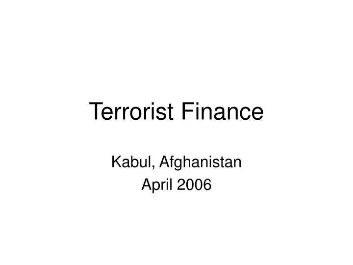 terrorist finance