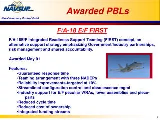 F/A-18 E/F FIRST