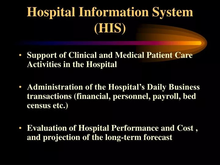hospital information system his