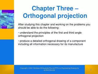 Chapter Three – Orthogonal projection