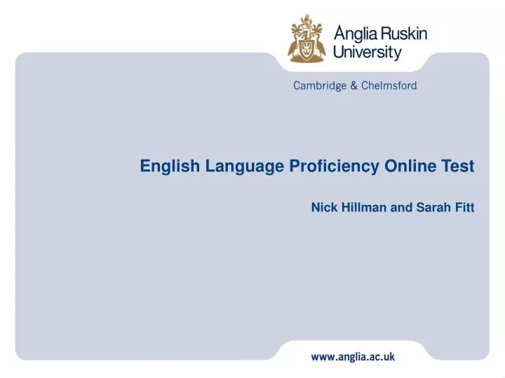 english language proficiency online test