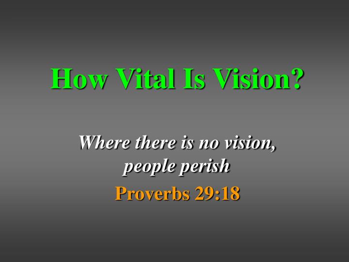 how vital is vision