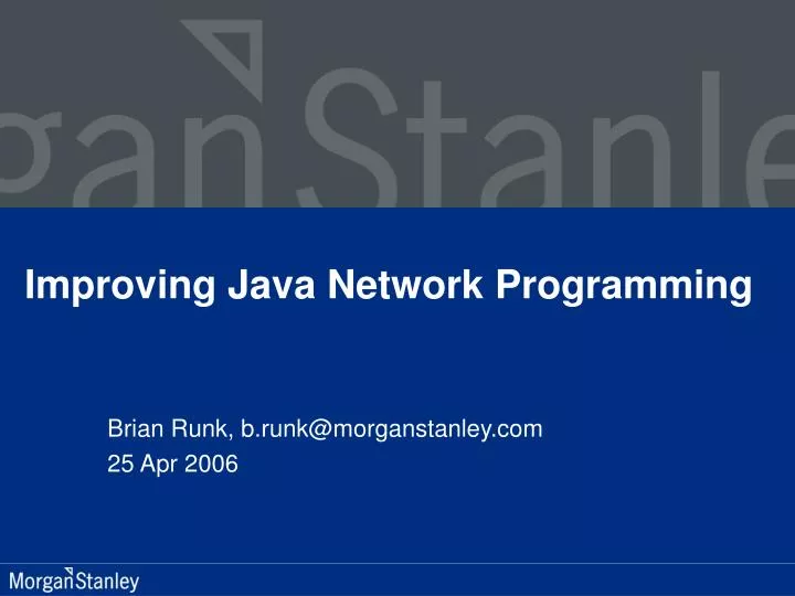 improving java network programming