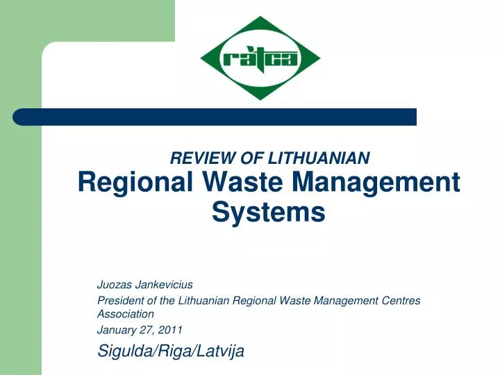 review of lithuanian regional waste management systems
