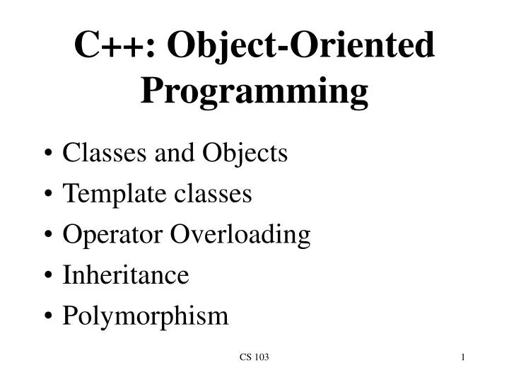 c object oriented programming