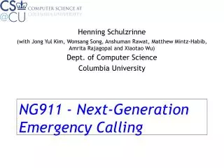 NG911 - Next-Generation Emergency Calling