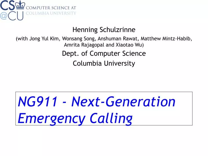 ng911 next generation emergency calling