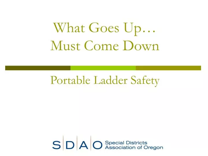 what goes up must come down portable ladder safety