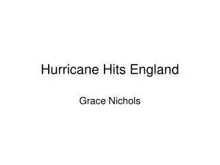 Hurricane Hits England
