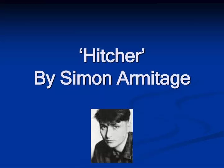 hitcher by simon armitage
