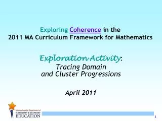 exploring coherence in the 2011 ma curriculum framework for mathematics