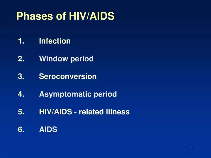 phases of hiv aids
