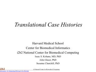 Translational Case Histories