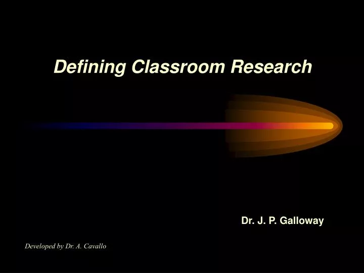 defining classroom research