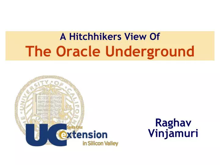a hitchhikers view of the oracle underground