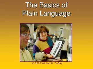 The Basics of Plain Language