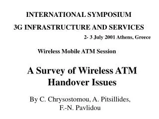 A Survey of Wireless ATM Handover Issues