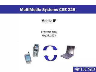 Mobile IP By Keenan Yang May 29, 2003
