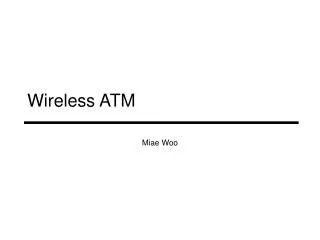 Wireless ATM
