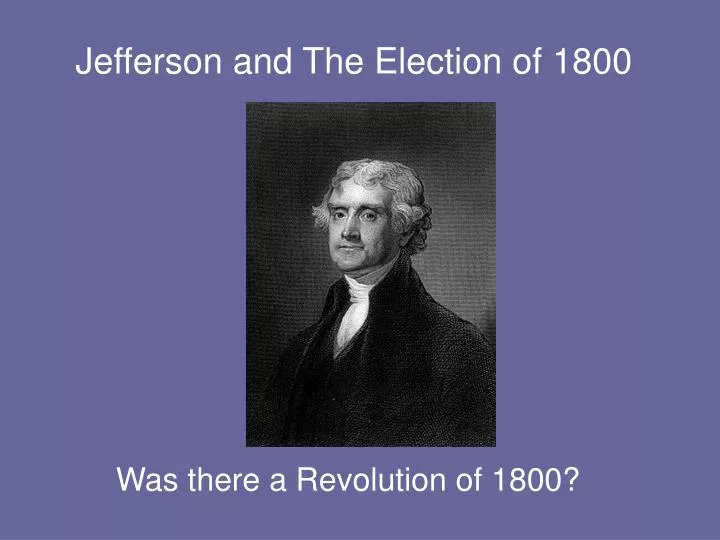 jefferson and the election of 1800