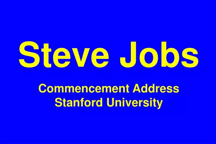 steve jobs commencement address stanford university