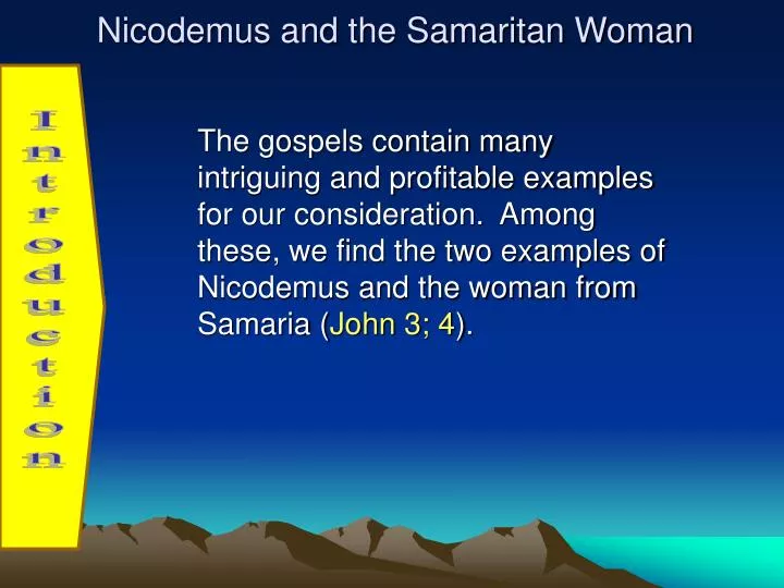 nicodemus and the samaritan woman