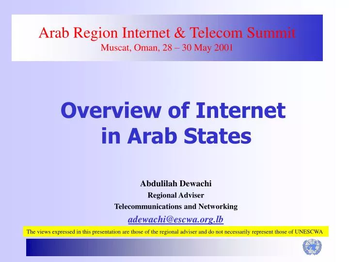 arab region internet telecom summit muscat oman 28 30 may 2001
