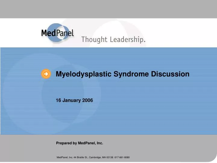 myelodysplastic syndrome discussion