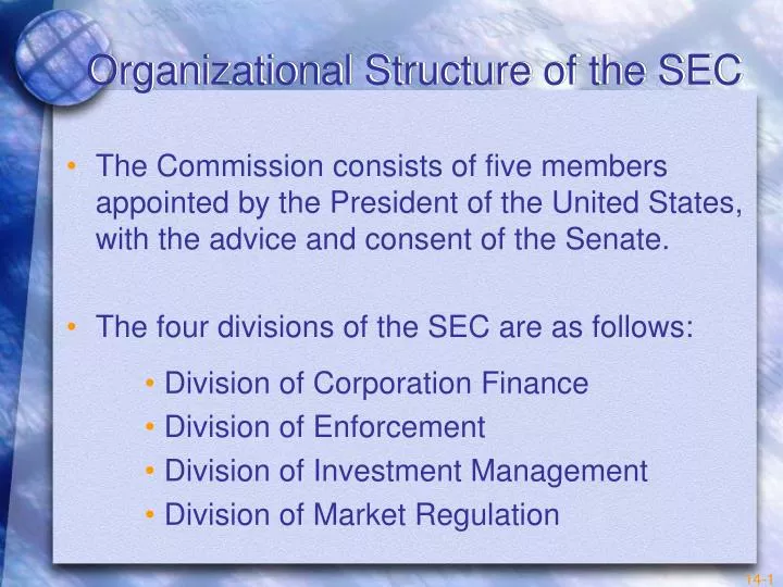 organizational structure of the sec