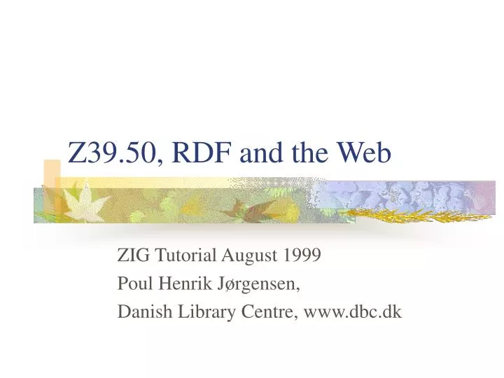 z39 50 rdf and the web
